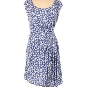 Anthropologie Brand Leifnotes bird blue white dress size small